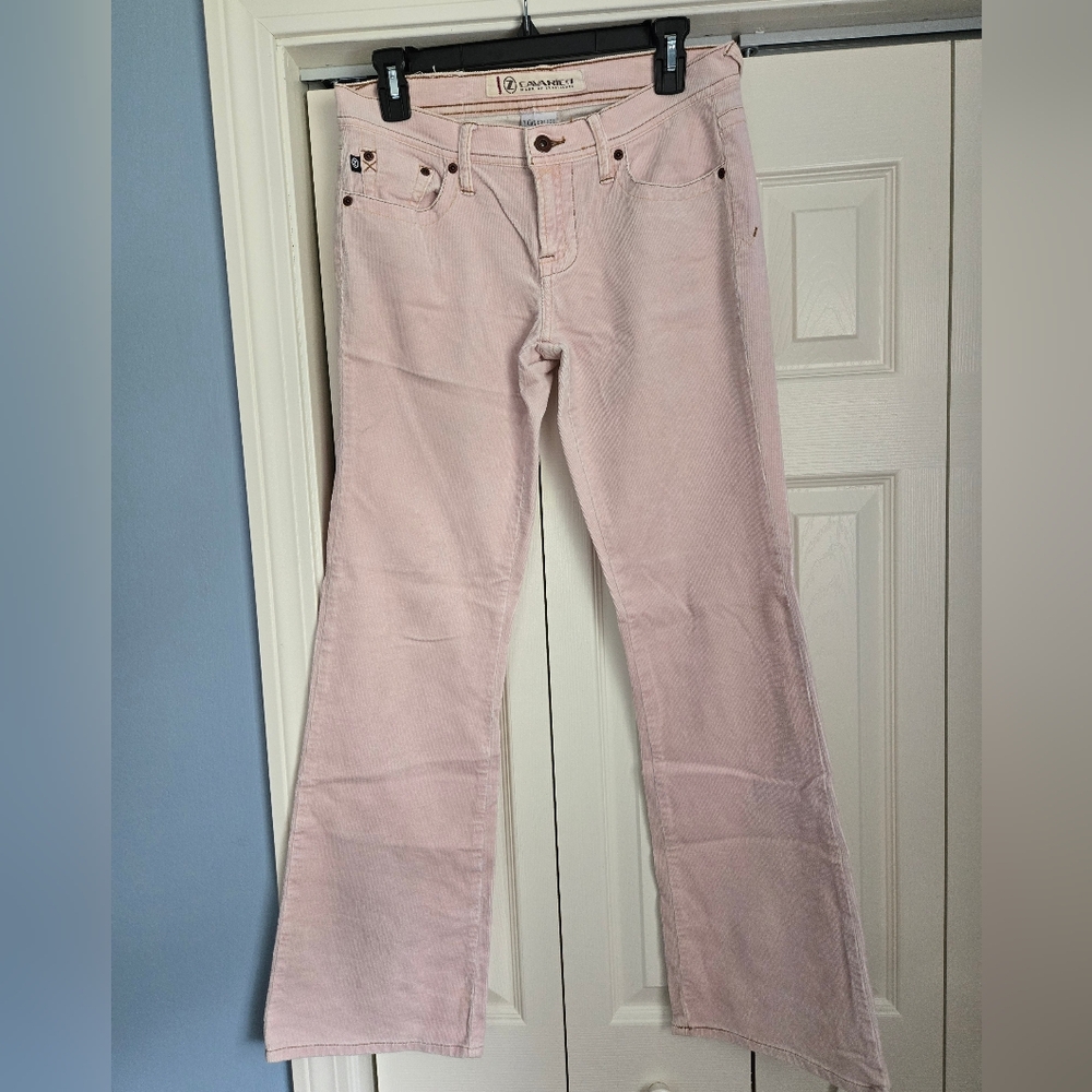 Blush Pink Corduroy Flare Pants